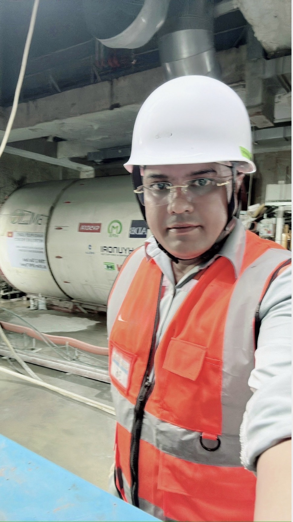 Site engineer at an underground metro construction project