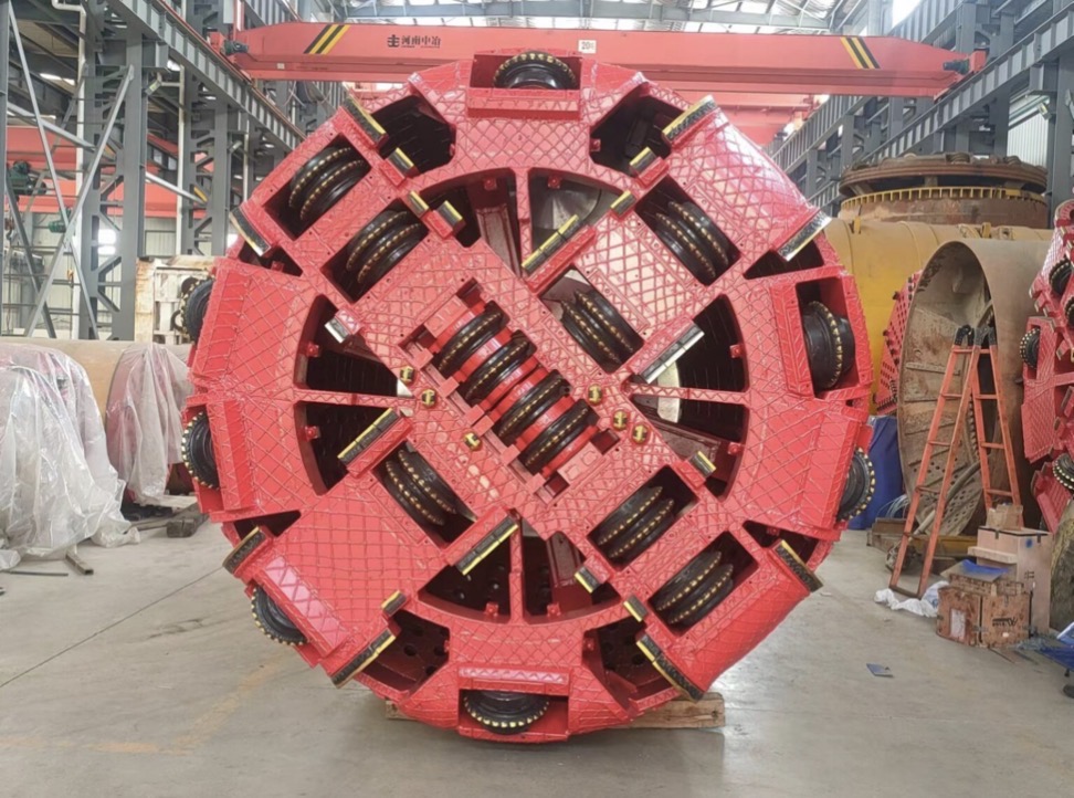 Large diameter TBM cutterhead, front view